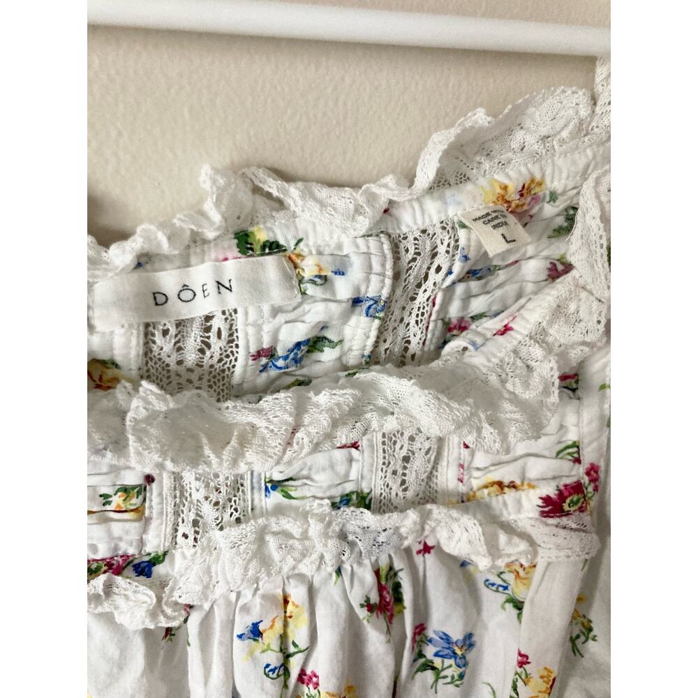 DOEN Frances Top in Fleurs De Jonquille Floral L Boho - Picture 6 of 10